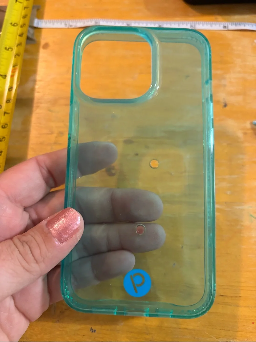 Loopy Case Teal Transparent Phone Case with Blue Strap